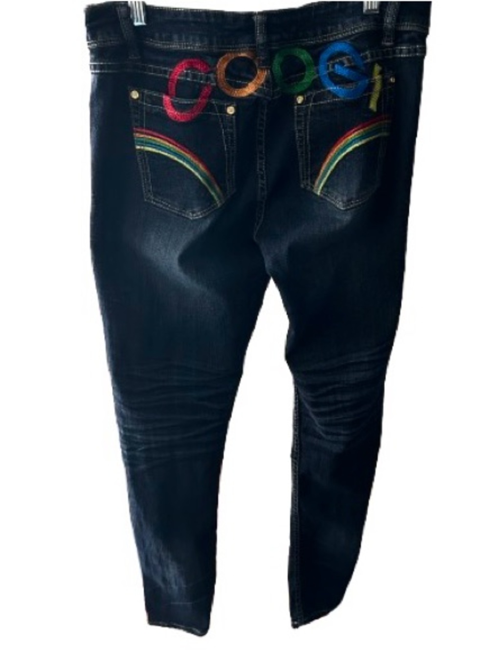 9/10 COOGI Rainbow Jeans Medium Stretch Skinny Designer Junior’s